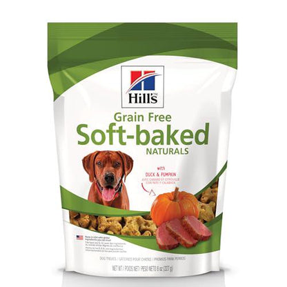 Hill's Soft Baked Naturals Dog Treats, Duck & Pumpkin, Grain-Free, All Life Stages, 8 oz Bag