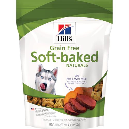 Hill's Grain-Free Soft-Baked Naturals Dog Treats, Beef & Sweet Potato, All Life Stages, 8 oz Bag