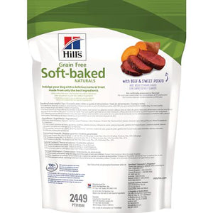Hill's Grain-Free Soft-Baked Naturals Dog Treats, Beef & Sweet Potato, All Life Stages, 8 oz Bag