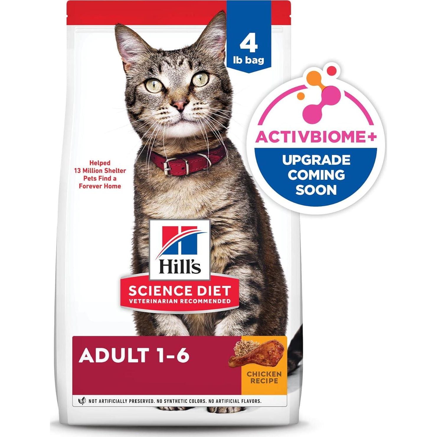 Hill's Science Diet Adult Chicken Recipe Dry Cat Food 4 Lbs.,