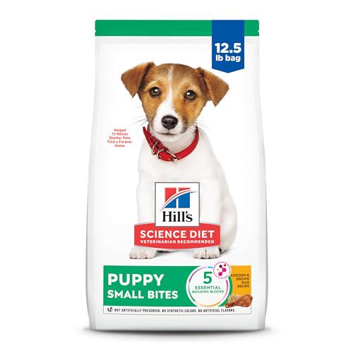 Hill's Science Diet Puppy Dry Food, 12.5 lb Bag, Chicken & Brown Rice, Small Kibble for Growing Puppies