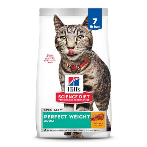 Hill's Science Diet Perfect Weight Adult Cat Food Chicken Recipe 7 lb Bag for Weight Management