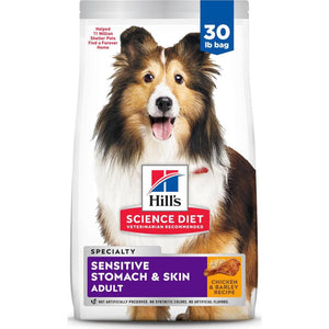 Hill's Science Diet Adult Dog Food for Sensitive Stomach and Skin Chicken Recipe Dry Kibble 30 lb Bag