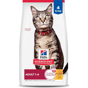 Hill's Science Diet Adult Chicken Recipe Dry Cat Food 4 Lbs.,