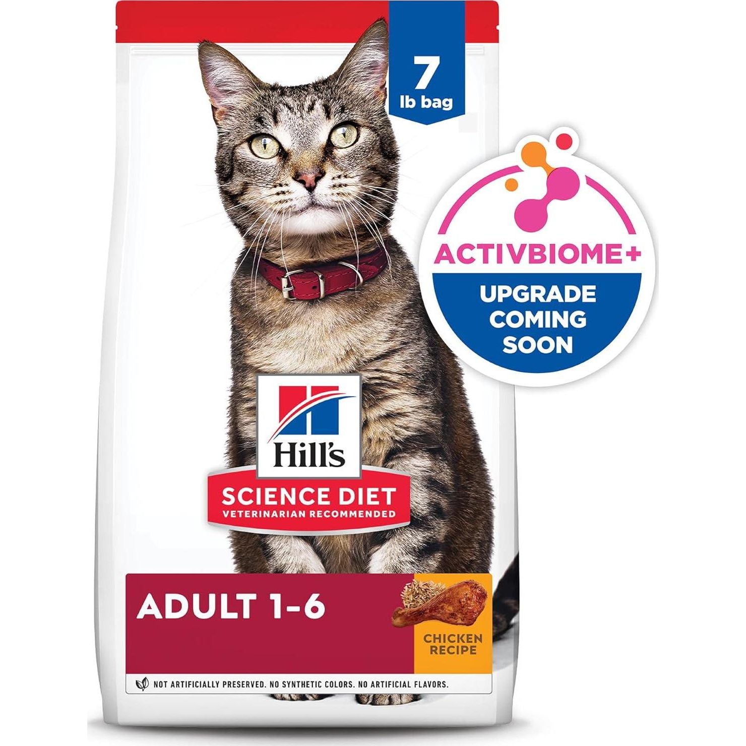 Hill's Science Diet Adult 1-6, Adult 1-6 Premium Nutrition, Dry Cat Food, Chicken Recipe, 7 Lb Bag,