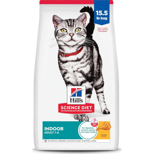 Hill's Science Diet Indoor Adult Cat Food, Chicken Recipe, 15.5 lb Bag, Easy Litter Box Cleanup