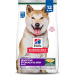 Hill's Science Diet Sensitive Stomach And Skin, Adult 1-6, Stomach And Skin Sensitivity Support, Dry Dog Food, Pollock, Barley, And Insect Recipe, 12 Lb Bag,