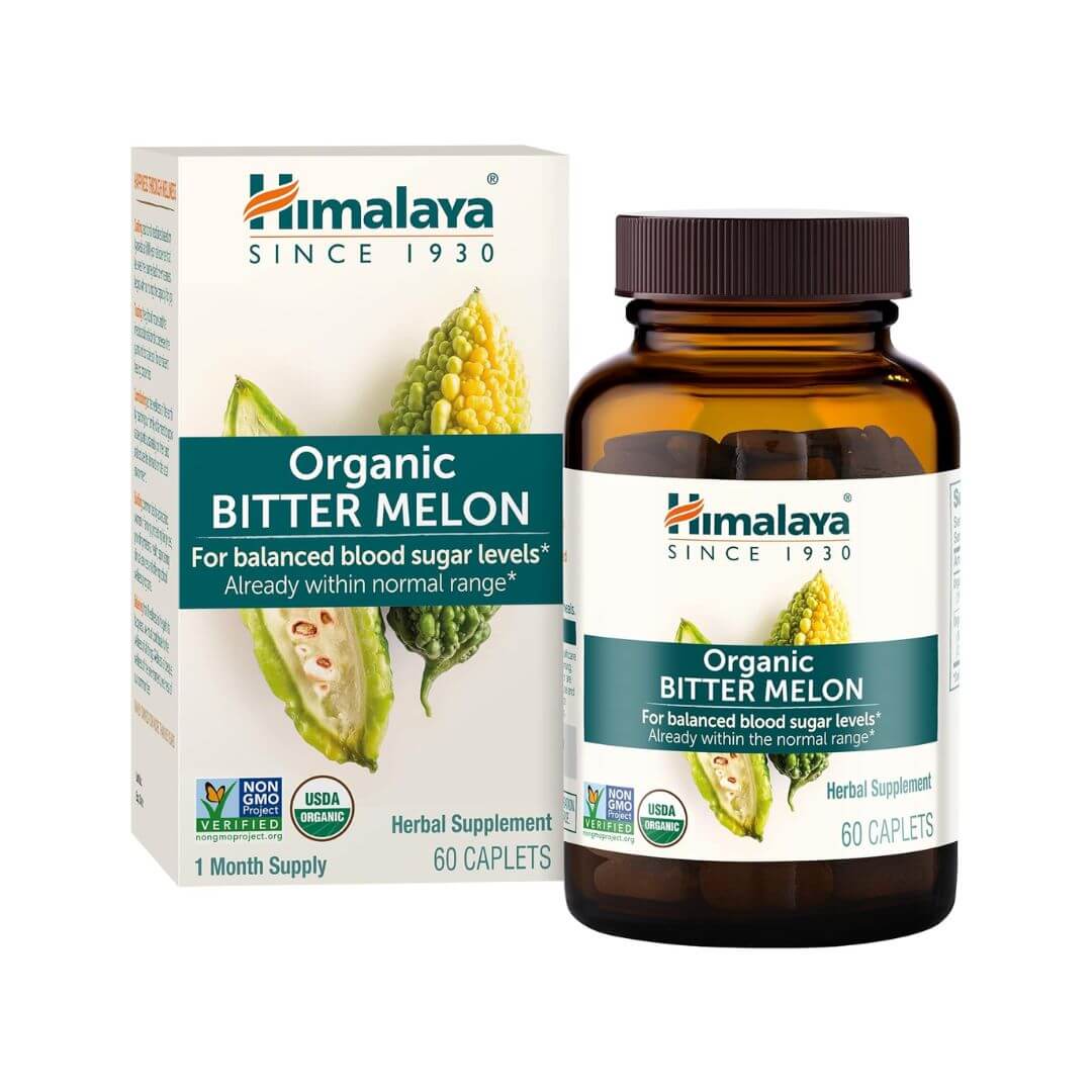 Himalaya Organic Bitter Melon For Balanced Blood Sugar Levels 60 Caplets,605069422017