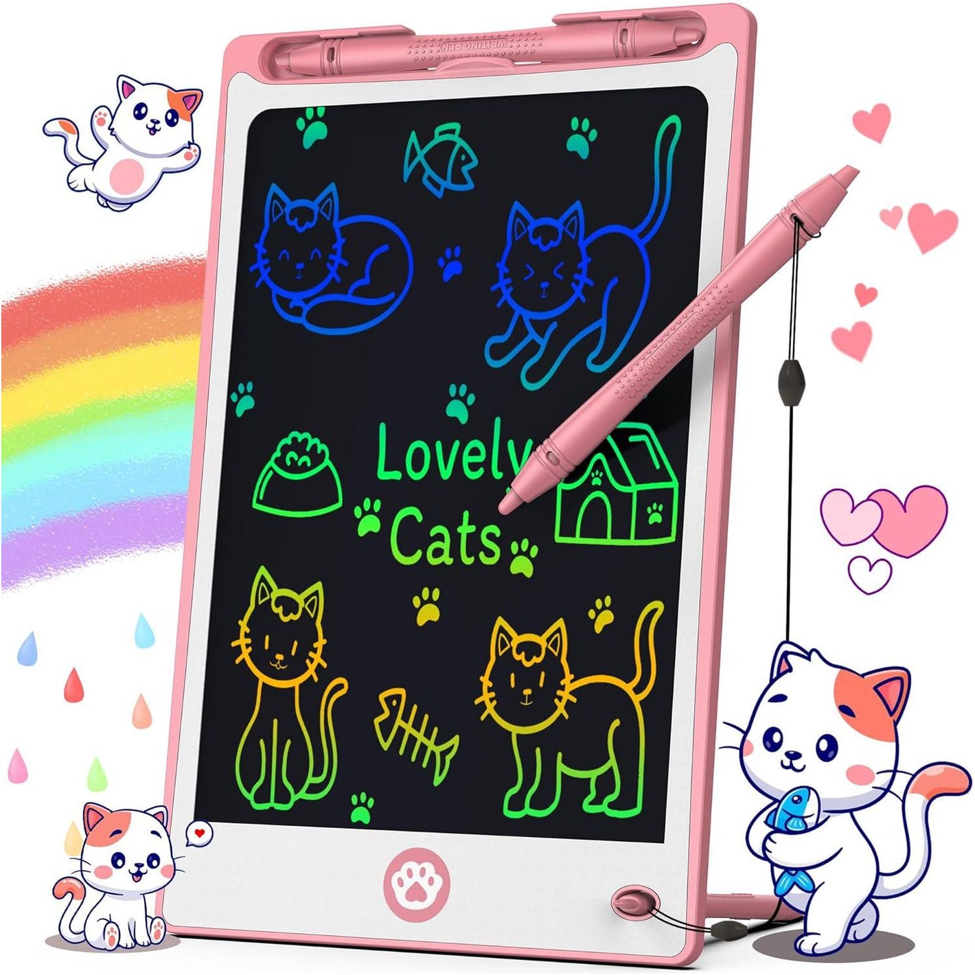 Hockvill LCD Writing Tablet 8.8 Inch Drawing Pad for Kids Travel Doodle Board