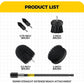 Holikme 6Pack Drill Brush Power Scrubber Cleaning Brush Extended Long Attachment Set All Purpose Drill Scrub Brushes Kit For Grout, Floor, Tub, Shower, Tile, Bathroom Black,