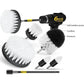 Holikme 6Pack Drill Brush Power Scrubber Cleaning Brush Extended Long Attachment Set All Purpose Drill Scrub Brushes Kit For Grout, Floor, Tub, Shower, Tile, Bathroom And Kitchen Surface White,