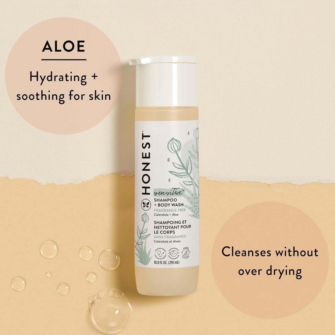 Honest Sensitive Fragrance Free Shampoo + Body Wash 295ml,810022911365