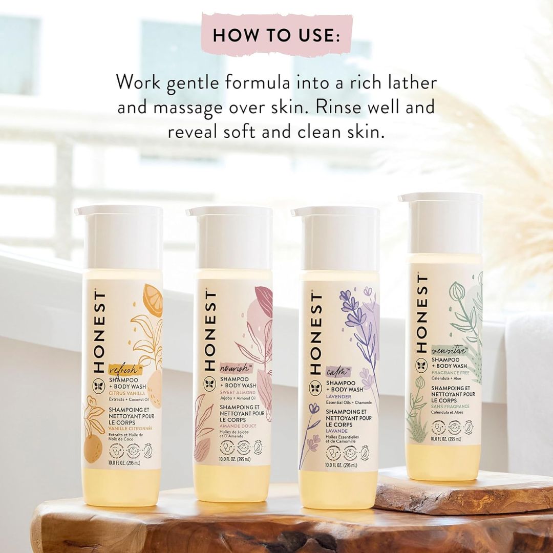 Honest Sensitive Fragrance Free Shampoo + Body Wash 295ml,810022911365
