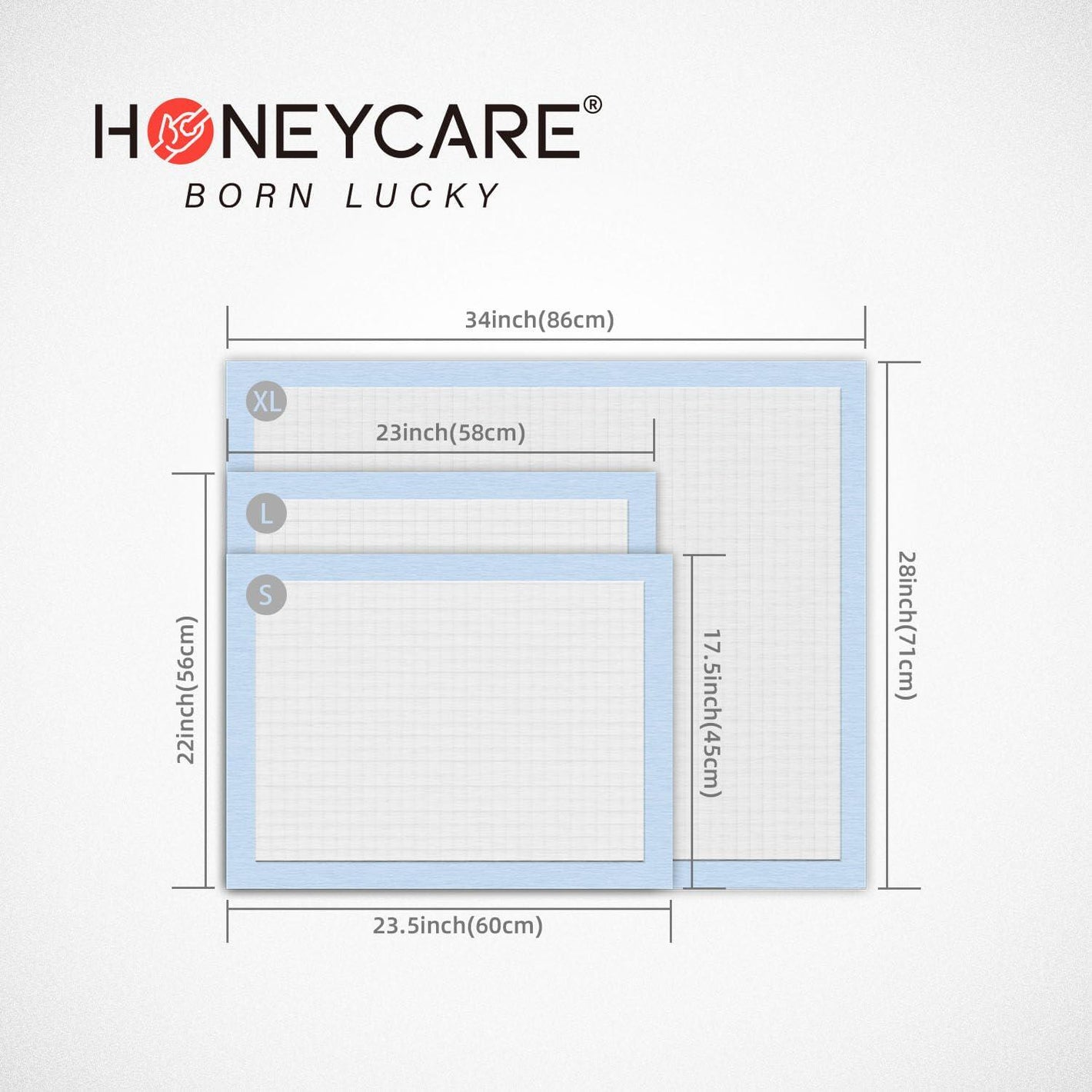 Honey Care All Absorb Dog Training Pads 120 Count Small 17.5 x 23.5 Ultra Absorbent Leak Proof 5 Layer Blue