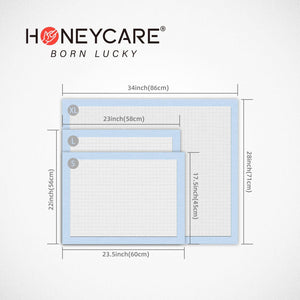 Honey Care All Absorb Dog Training Pads 120 Count Small 17.5 x 23.5 Ultra Absorbent Leak Proof 5 Layer Blue