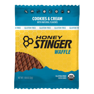 Honey Stinger Organic Gluten-Free Waffle Energy Bars, Cookies & Cream, 16 Waffles (1696 oz), Pre-Workout & Endurance Nutrition
