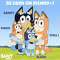 Bluey Sticker Playset by Horizon Group 2 Scenes 35 Reusable Puffy Stickers Great for Travel and Play