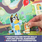Bluey Sticker Playset by Horizon Group 2 Scenes 35 Reusable Puffy Stickers Great for Travel and Play