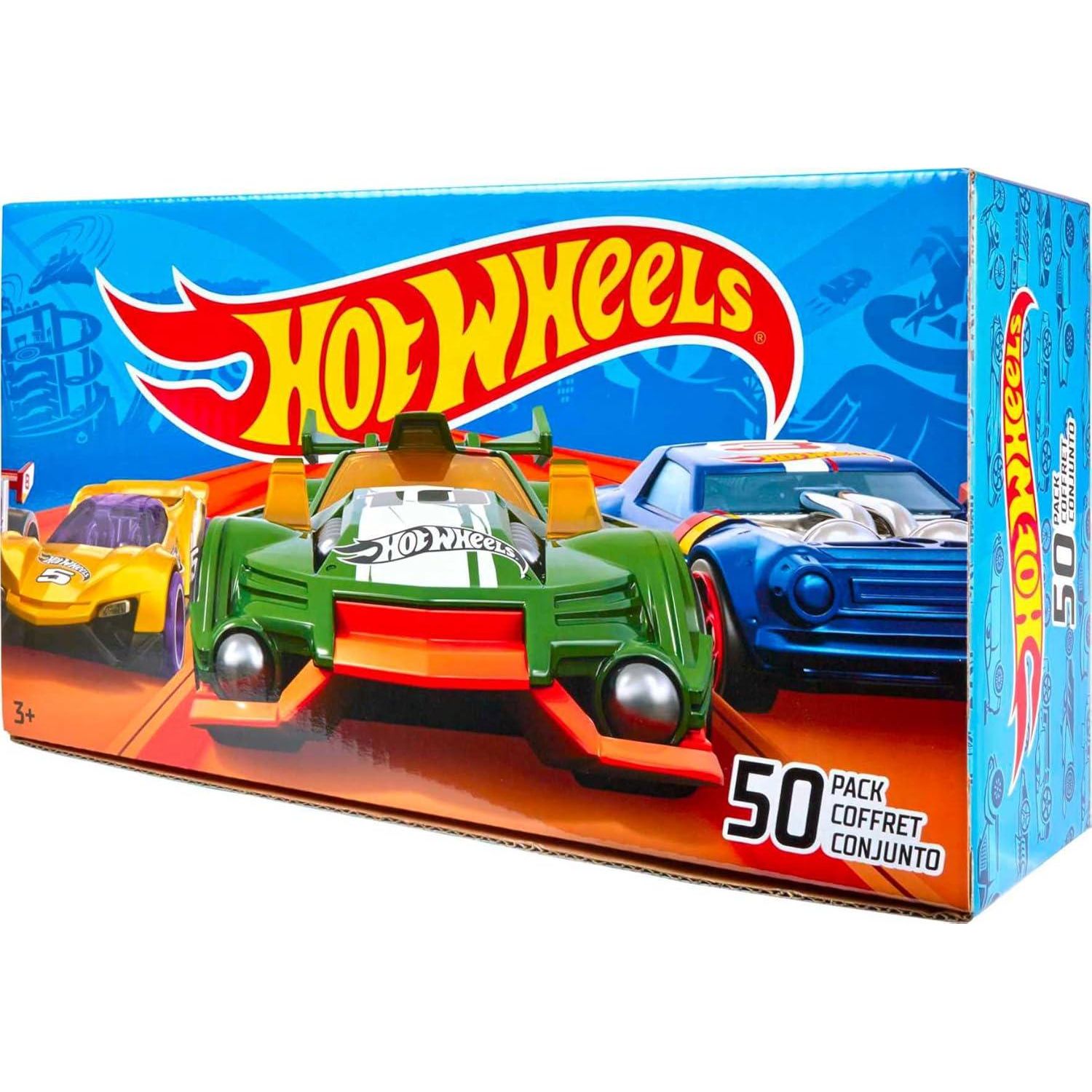 Hot Wheels Toy Trucks And Cars, 50-Pack, Set Of 50 1:64 Scale Individually Packaged Vehicles, Instant Collection (Styles May Vary) (Amazon Exclusive),