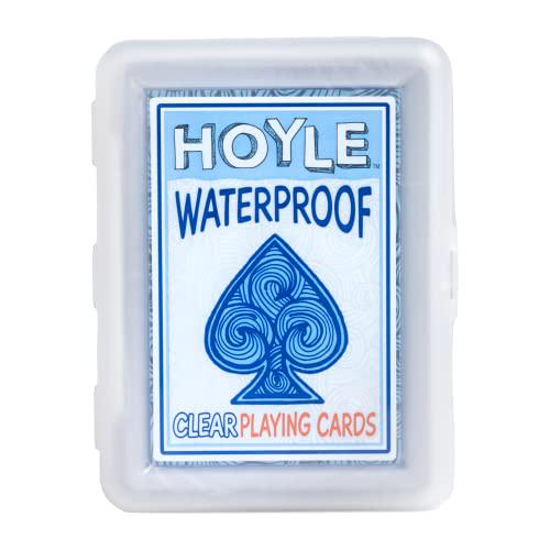 Hoyle Waterproof Playing Cards Clear Plastic Deck for Outdoor and Pool Use