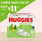 Huggies Natural Care Sensitive Baby Wipes, Unscented, Hypoallergenic, 99% Purified Water, 12 Flip-Top Packs (768 Wipes Total), Packaging May Vary,