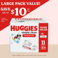 Huggies Simply Clean Fragrance-Free Baby Wipes, Unscented Diaper Wipes, 11 Flip-Top Packs (704 Wipes Total),