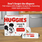 Huggies Simply Clean Fragrance-Free Baby Wipes, Unscented Diaper Wipes, 3 Flip-Top Packs (192 Wipes Total),