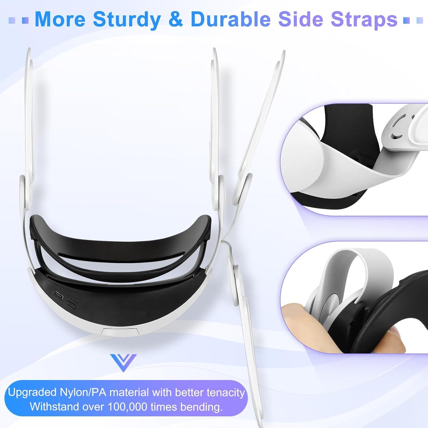 Hurra Battery Head Strap Compatible With Meta Quest 3, 10000mAh Fast Charging Battery Pack Headstrap Extend Playtime, Adjustable Elite Strap Replacement Accessories Compatible With Oculus Quest 3,