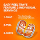 IAMS Perfect Portions Wet Cat Food Pate Variety Pack, Chicken & Tuna Recipes, 2 Packs of 12 Twin Trays (24 Trays Total), Grain-Free