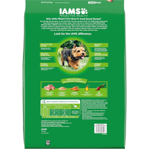 IAMS Small Breed Adult Dry Dog Food, 15 lb Bag, Chicken Recipe, Tailored Kibble Size
