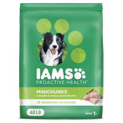Iams Proactive Health Minichunks Dry Dog Food Real Chicken Recipe for Adults 40 lb Bag