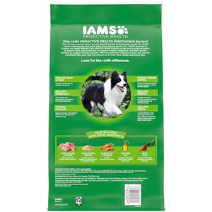 IAMS Minichunks Adult Dog Food, 7 lb Bag, Chicken & Whole Grains, Proactive Health Dry Kibble