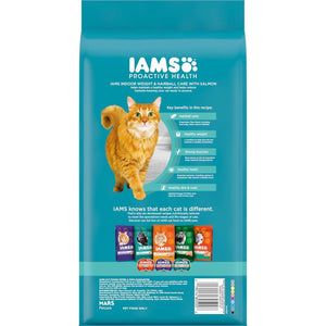 Iams Indoor Cat Food for Hairball and Weight Care with Salmon 3.5 lb Bag