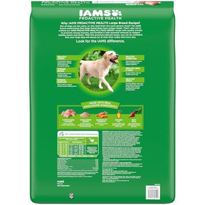 IAMS Large Breed Adult Dry Dog Food with Real Chicken, Tailored Nutrition, 40 lb Bag