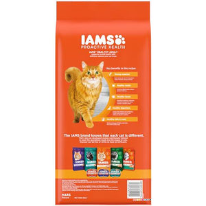 IAMS Proactive Health Adult Cat Food, 7 lb Bag, Dry Kibble with Salmon, Promotes Healthy Coat, Digestive & Immune Support
