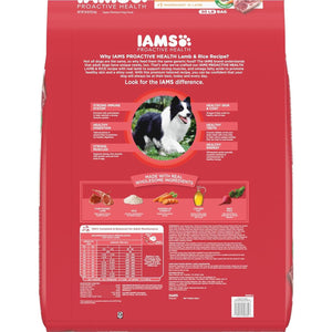 Iams MiniChunks Adult Dry Dog Food with Lamb and Rice 30 lb Bag Supports Strong Muscles and Healthy Digestion