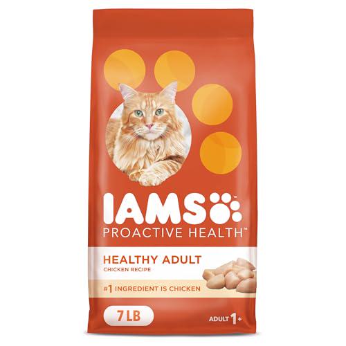 IAMS Proactive Health Adult Dry Cat Food, Chicken Recipe, Healthy Digestion & Skin, 7 lb Bag