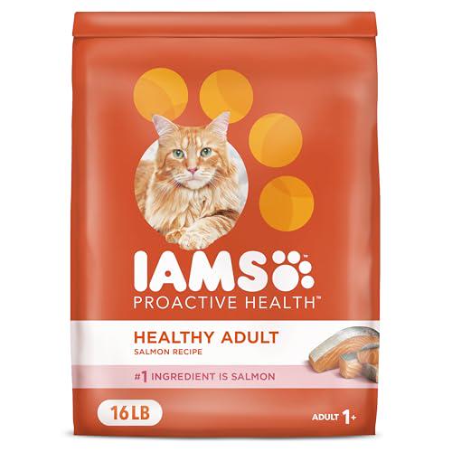 IAMS Proactive Health Adult Dry Cat Food with Salmon, 16 lb Bag, Supports Urinary Health