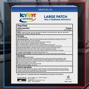 Icy Hot Original Pain Relief Large Patch 5 Count