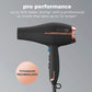 CONAIR INFINITIPRO BY CONAIR Hair Dryer With Diffuser | AC Motor Pro Hair Dryer With Ceramic Technology | Includes Diffuser And Concentrator | Black | Packaging May Vary