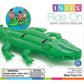 Intex Giant Gator Inflatable Pool Float 80 x 45 Inch for Kids Ages 3 and Up 176 lb Capacity with 2 Handles Animal Design