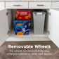 IRIS USA Airtight Pet Food Storage Container with Wheels, Built-in Scoop, Holds 40 lbs, Gray, BPA-Free