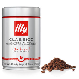 Illy Illy Classico Whole Bean Coffee Medium Roast Classic Roast With Notes Of Caramel Orange Blossom And Jasmine 100% Arabica Coffee No Preservatives, 8.8 Ounce Can (Pack Of 1)