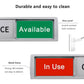 In Use/Available Sign,Non-Scratch Magnetic Privacy Sliding Door Signs Tells Whether Office Conference Room Vacant Or Occupied, Silver,796520179103