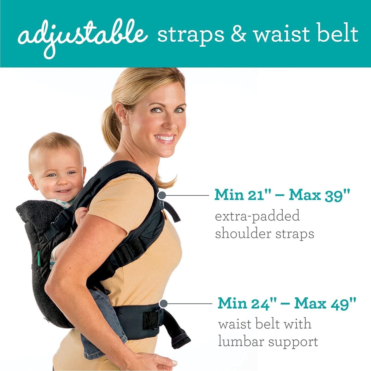 Infantino Flip 4-in-1 Carrier - Ergonomic For Newborns And Older Babies 8-32 Lbs,
