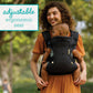 Infantino Flip 4-in-1 Convertible Baby Carrier And Crossbody Diaper Bag - Grow-with-Me Carrier With Attachable Crossbody Diaper Bag, Black And Gold, 2-Piece Set,
