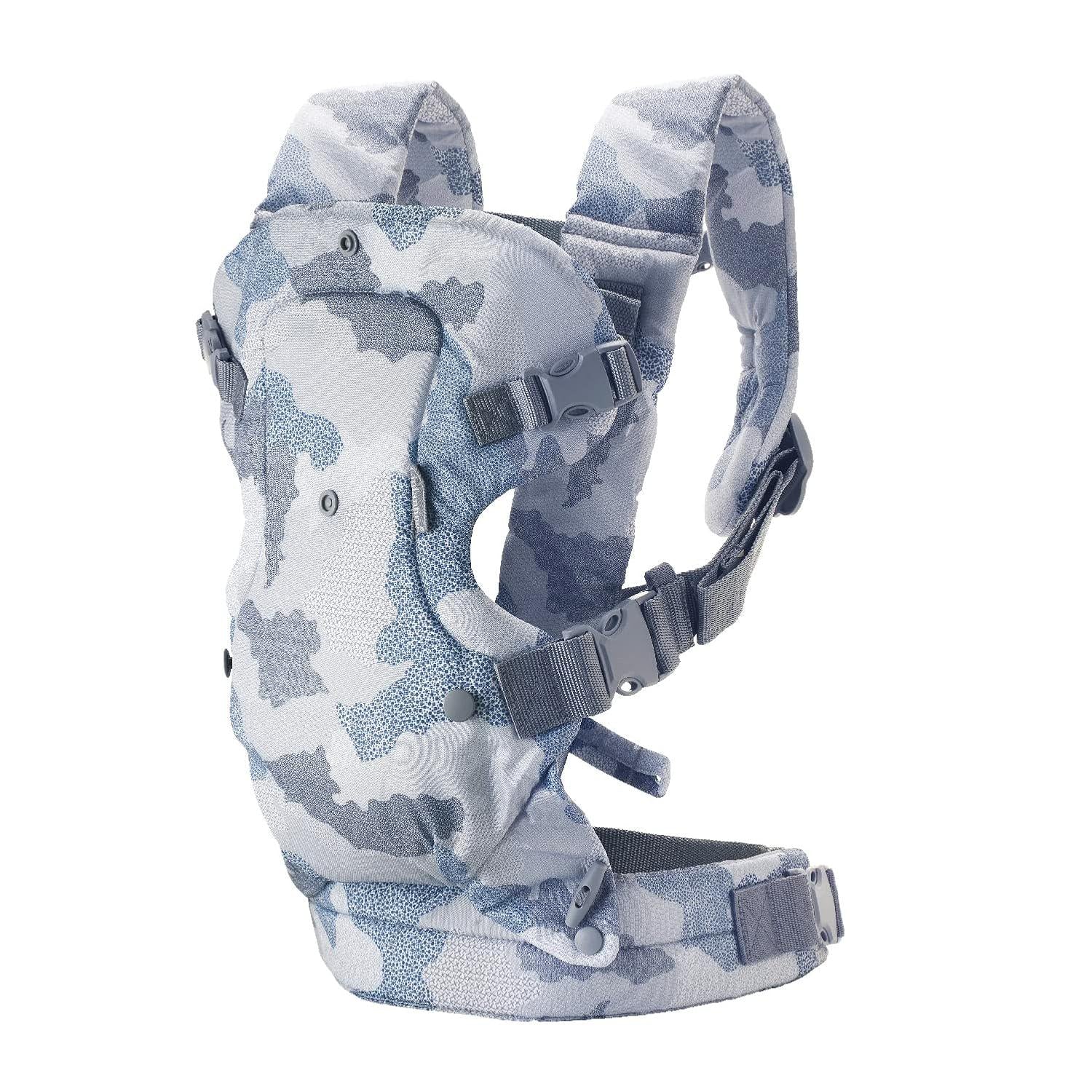 Infantino Flip Advanced 4-in-1 Carrier - Ergonomic, Convertible, Face-in And Face-Out Front And Back Carry For Newborns And Older Babies 8-32 Lbs, Camo,