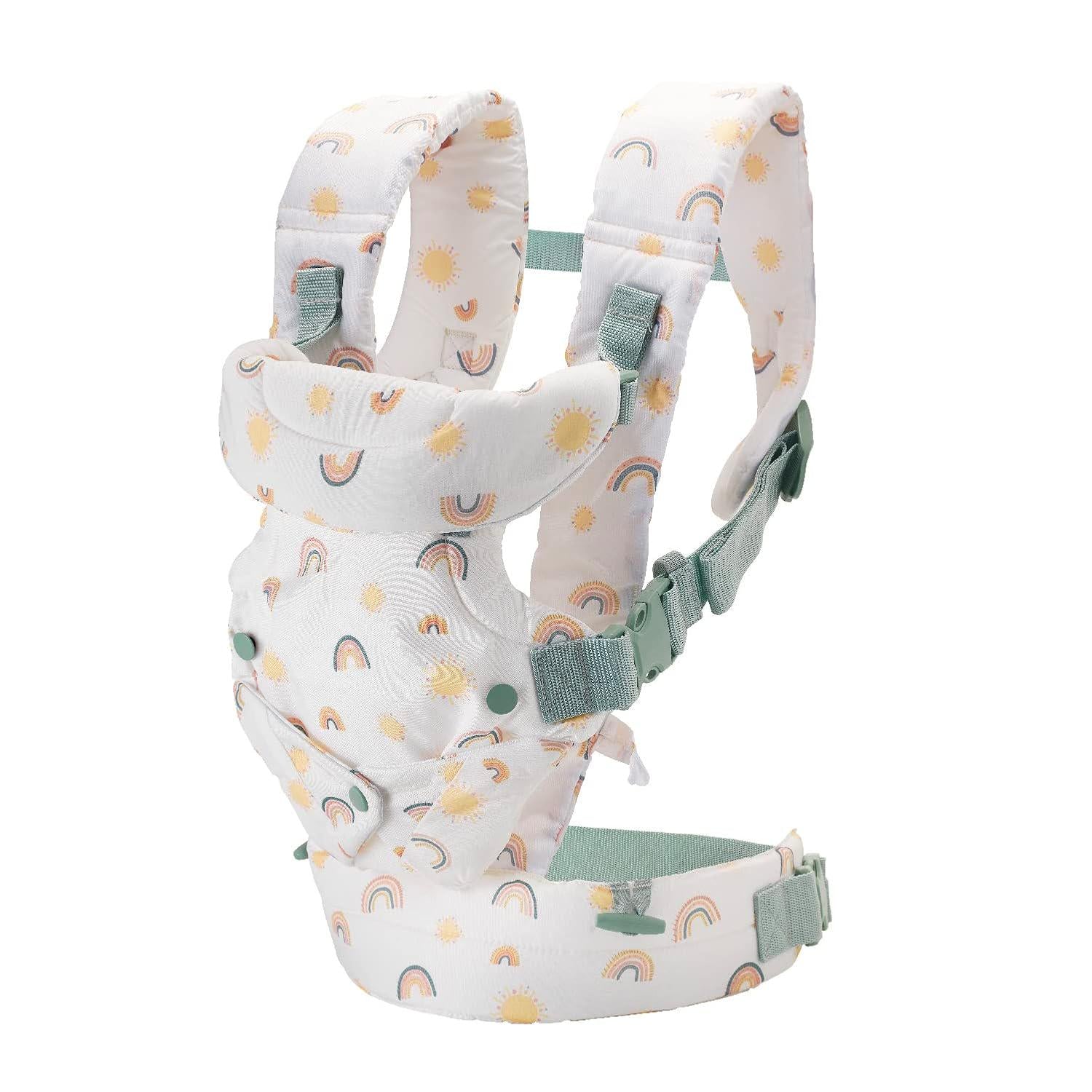 Infantino Flip Advanced 4-in-1 Carrier - Ergonomic, Convertible, Face-in And Face-Out Front And Back Carry For Newborns And Older Babies 8-32 Lbs, Rainbow,