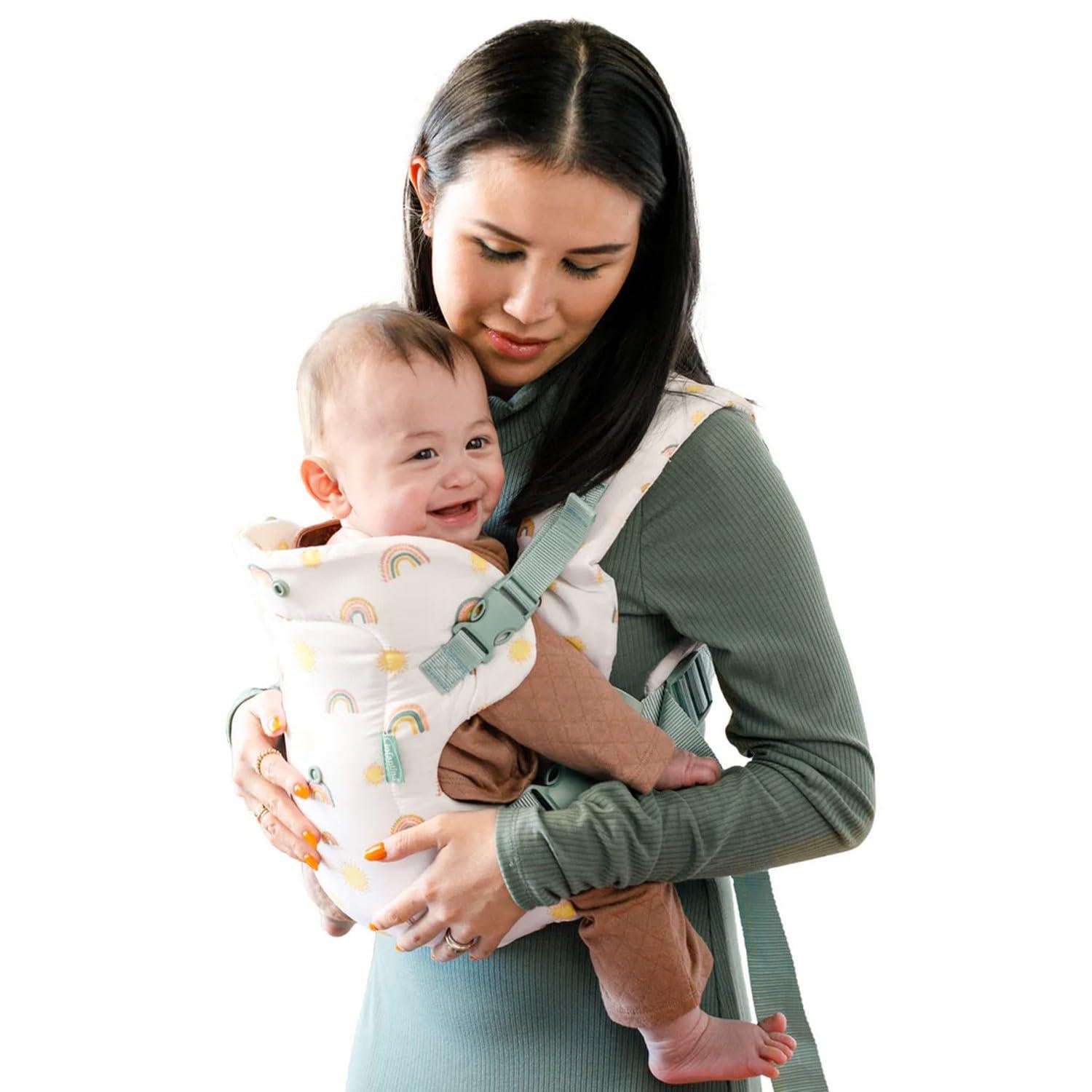 Infantino Flip Advanced 4-in-1 Carrier - Ergonomic, Convertible, Face-in And Face-Out Front And Back Carry For Newborns And Older Babies 8-32 Lbs, Rainbow,