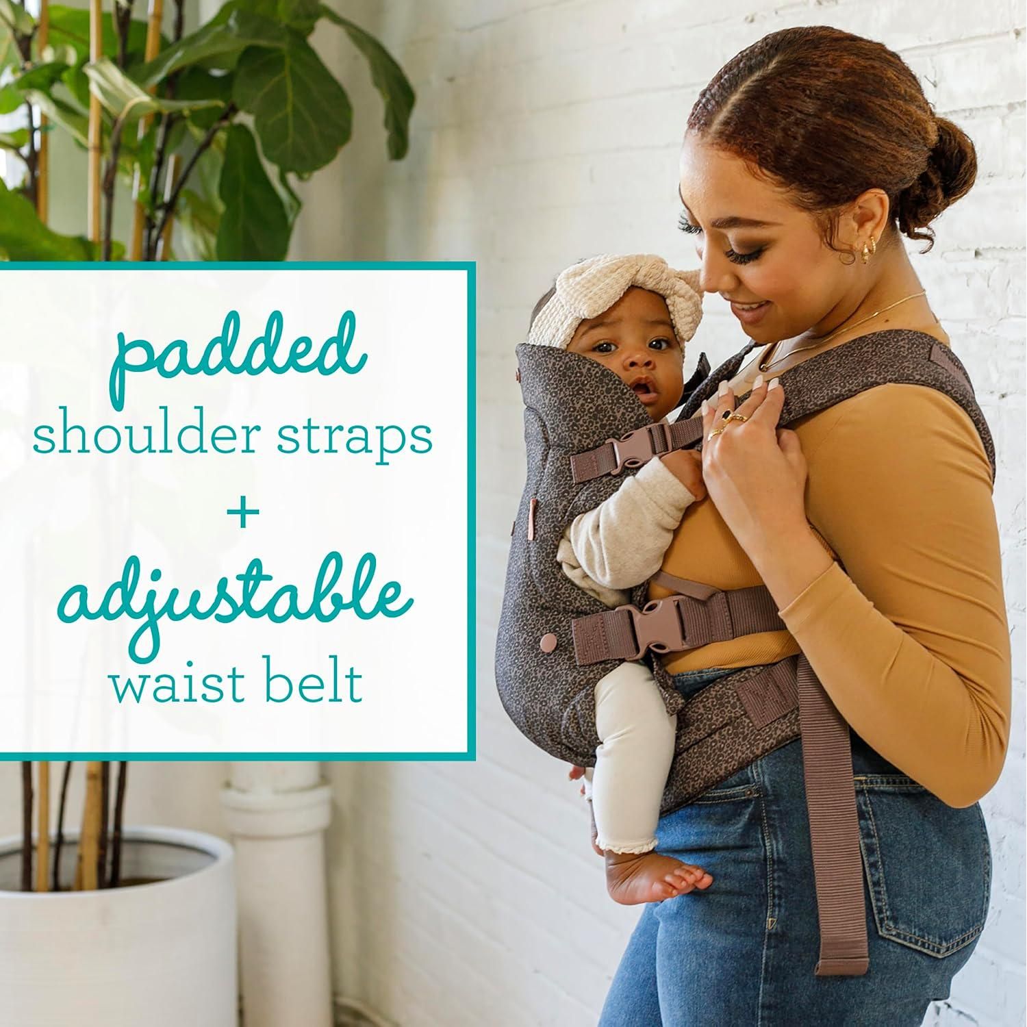 Infantino Flip Advanced 4-in-1 Carrier - Ergonomic, Convertible, Face-in And Face-Out Front And Back Carry For Newborns And Older Babies 8-32 Lbs, Leopard,